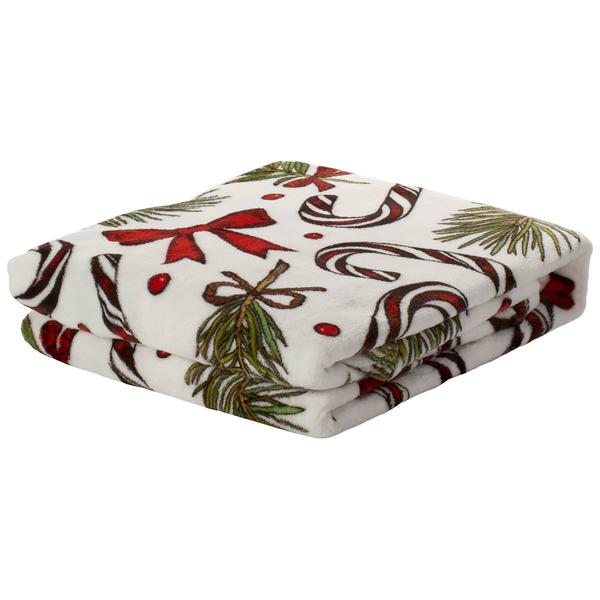 Ashley Cooper(tm) Candy Cane Lane Plush Throw