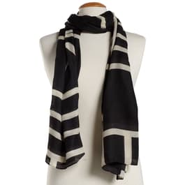 Womens Renshun Large Stripe/Geo Oblong Scarf