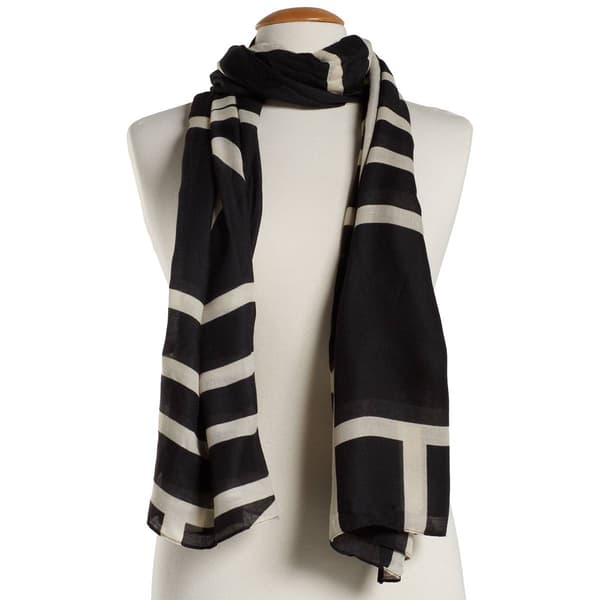 Womens Renshun Large Stripe/Geo Oblong Scarf - image 