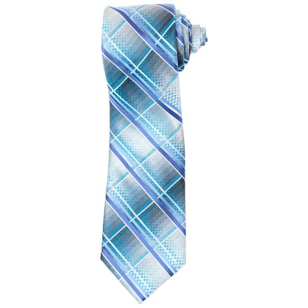 Mens Architect(R) Extra Large Glacier Plaid Tie - image 