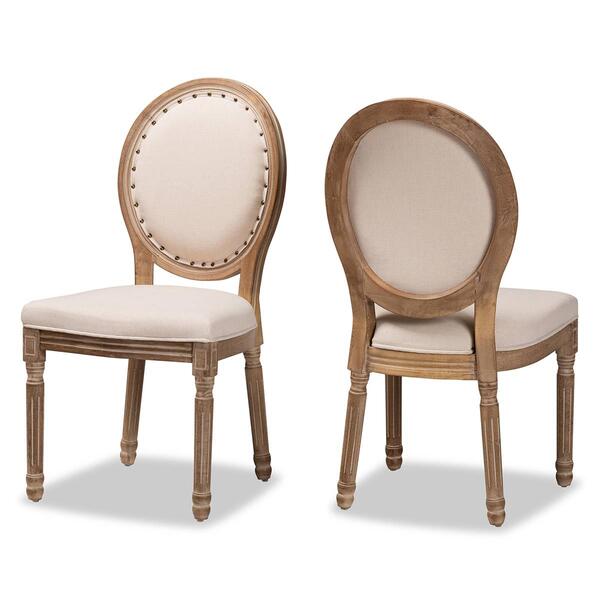 Baxton Studio Louis French Inspired Wood 2pc. Dining Chair Set - image 