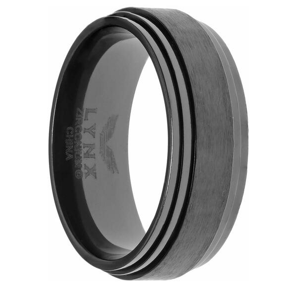 Mens Lynx Black Zirconium Ring