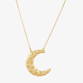 Gold Classics&#40;tm&#41; 10kt. Yellow Gold Nugget Moon Necklace
