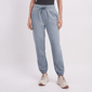 Womens Seven Apparel Cinched Bottom Fleece Joggers - image 1