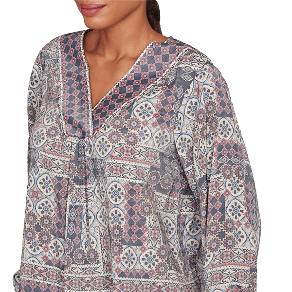Womens Skye&#8217;s the Limit Back To Town V Neck Patchwork Blouse