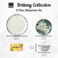 222 Fifth Brittany Stoneware Dinnerware Set 12pc. Sage Floral - image 6