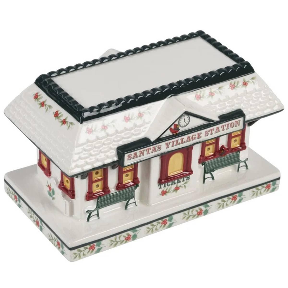 Pfaltzgraff® Winterberry Village Train Station with LED Light