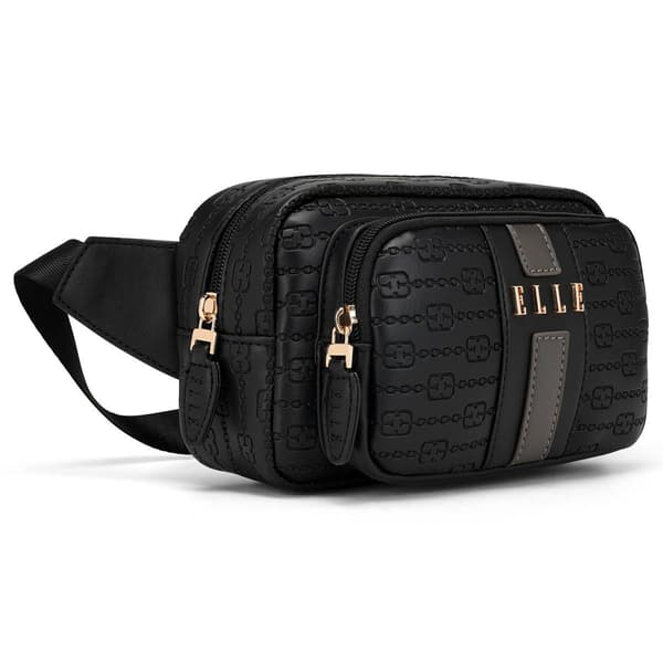 ELLE Eleganza Vegan Leather Monogram Sling Bag