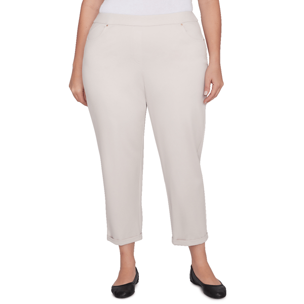 Plus Size Alfred Dunner Romancing The Stone Cuffed Ankle Pant - image 