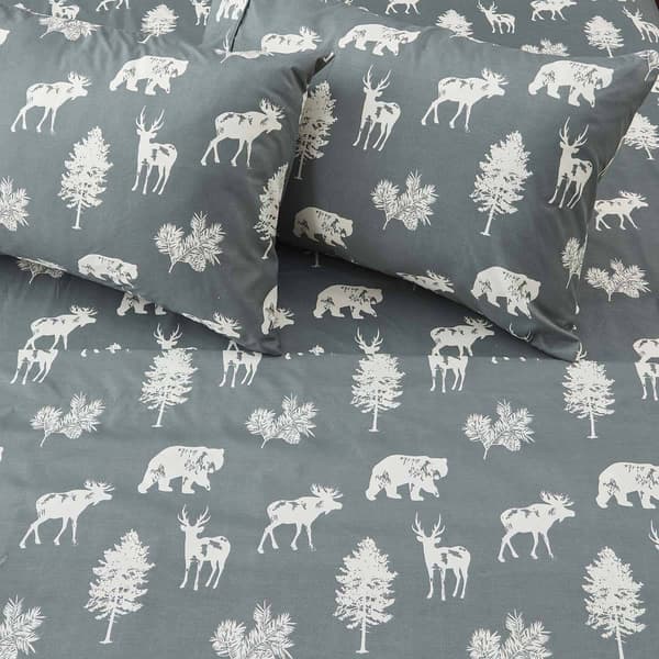 FreshFolds Mountain Ridge Forest Animal Microfiber Sheet Set