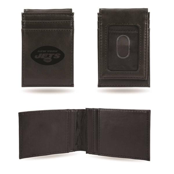 Mens NFL New York Jets Faux Leather Front Pocket Wallet - image 