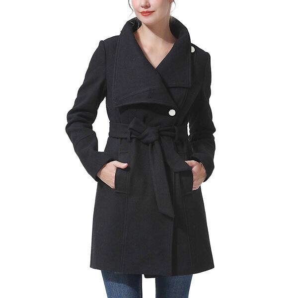 Womens BGSD Hooded Wool Trench Coat - image 
