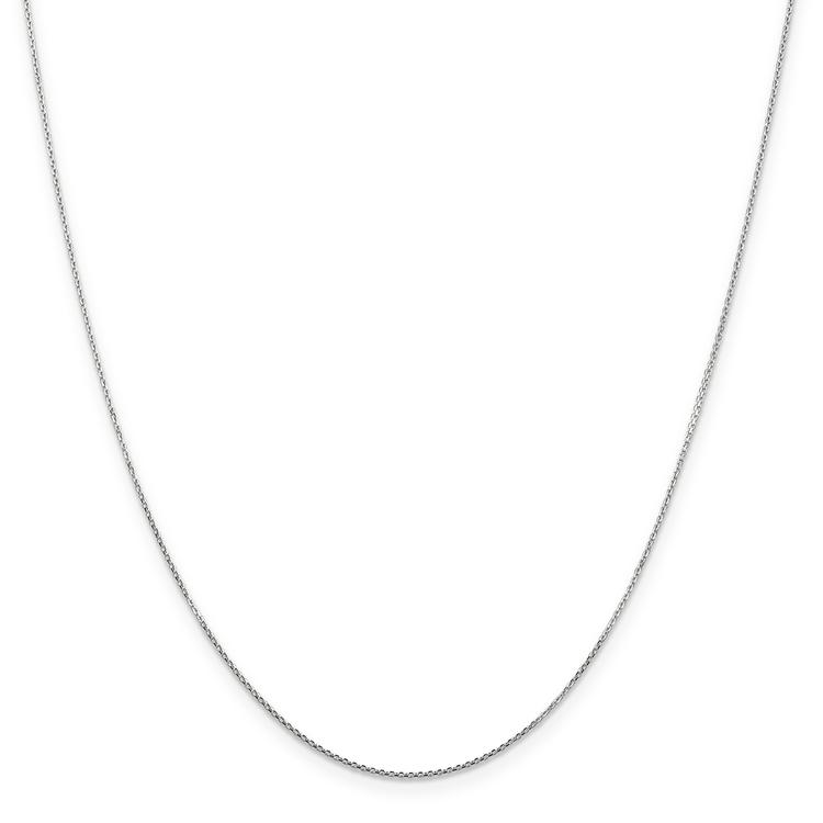 Gold Classics(tm) .80mm. White Gold Diamond Cut Necklace