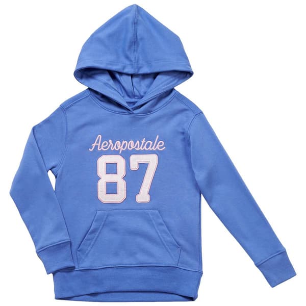 Girls &#40;4-6x&#41; Aeropostale 87 Felt Patch Solid Hoodie