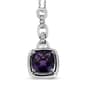 Haus of Brilliance Sterling Silver Dark Purple Amethyst Pendant - image 3