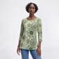 Plus Size Emily Daniels 3/4 Sleeve Medallion Jacquard Blouse - image 1