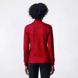 Petite Hasting & Smith Long Sleeve Metallic Dot Mock Neck Tee