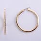 Gloria Vanderbilt Gold Inside Out Hoop Earrings - image 1