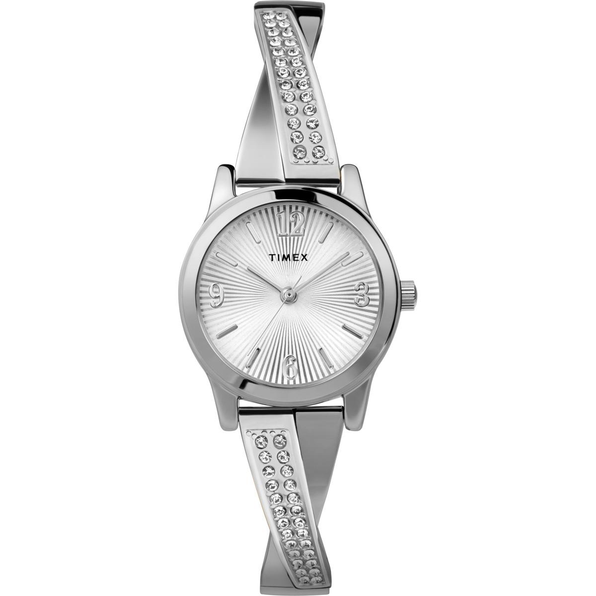 Womens Timex® Crystal Accent Textured Dial Watch -...