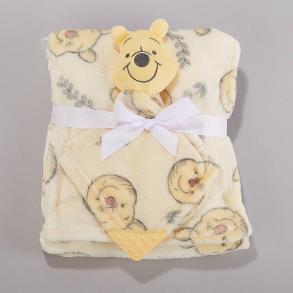 Baby Girl Disney&#40;R&#41; Baby Pooh Blanket w/ Pooh Plush Toy - image 