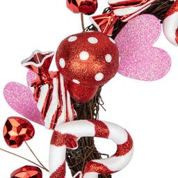 Northlight Seasonal Candies & Hearts Valentine''s Day Wreath