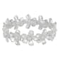 Gloria Vanderbilt Pearl & Crystal Flower Stretch Bracelet - image 2
