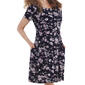 Womens Connected Apparel Short Sleeve Sheath Dress w/Pockets - image 3