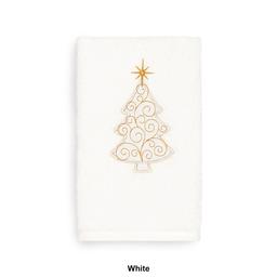Linum Home Textiles Christmas Scroll Tree Hand Towel