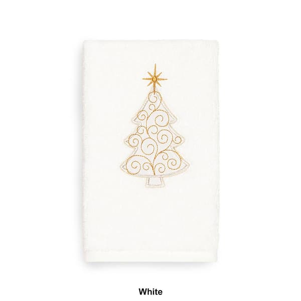 Linum Home Textiles Christmas Scroll Tree Hand Towel