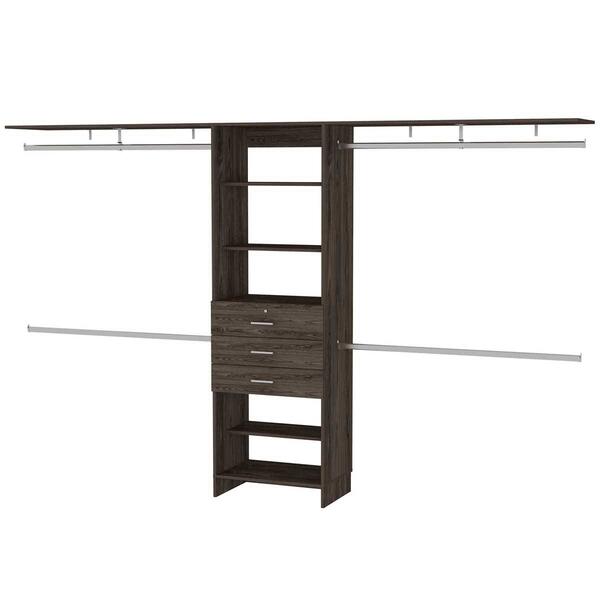 FM FURNITURE Pittsburg Dark Walnut 1 Drawer Closet System - image 