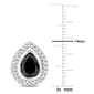 Sophia B 2 1/5ctw. Black & White Pear Diamond Stud Earrings - image 2