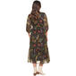 Womens Rabbit Rabbit Rabbit Elbow Sleeve Foil Print Chiffon Midi - image 2
