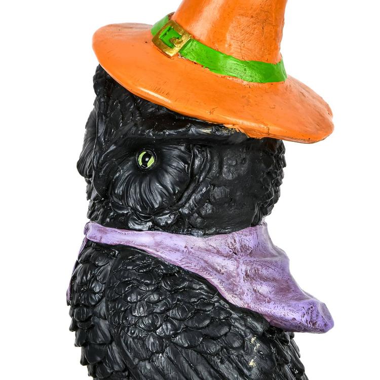 National Tree 32in. Halloween Owl on Stacked Books Décor