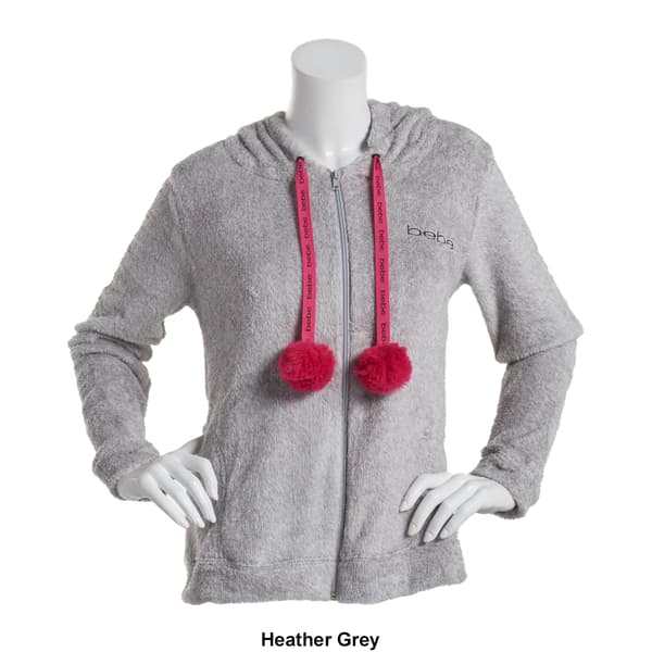 Womens Bebe Long Sleeve Fleece Pajama Hoodie