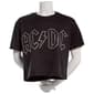 Juniors C-Life Mineral Wash AC/DC Rhinestone Cropped Tee - image 2