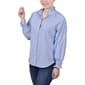 Womens NY Collection 3/4 Sleeve Stripe Button Front Blouse - image 3