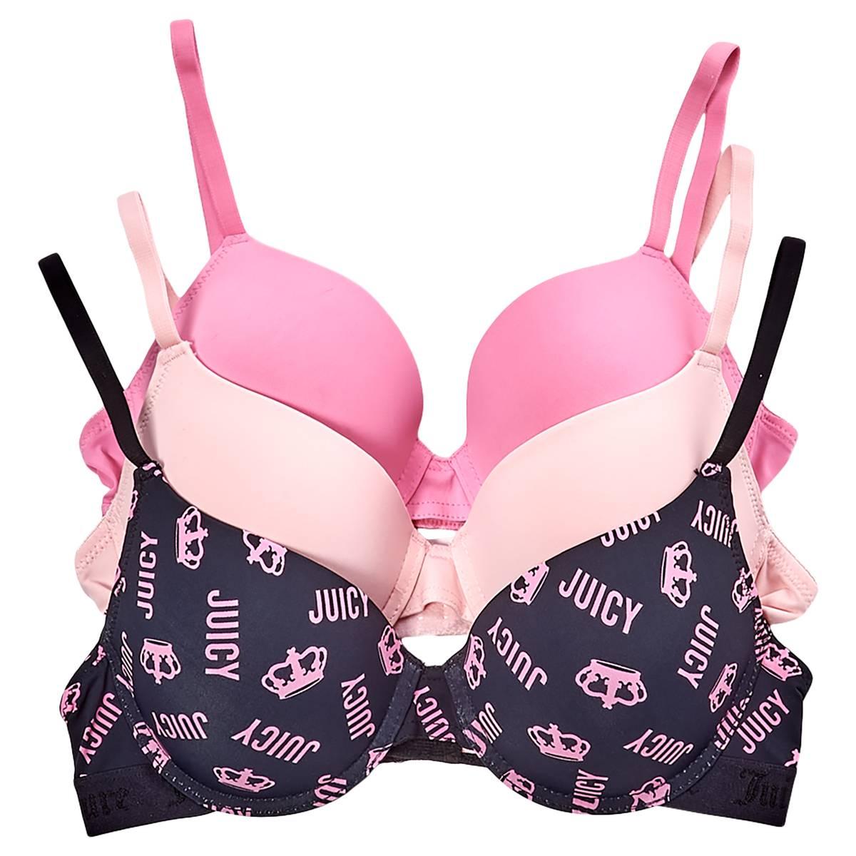 Open Video Modal for Juniors Juicy Couture 3pk. Micro Bra - JC4002-3PKDT