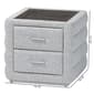 Baxton Studio Cadmus Modern Channel Tufted Fabric Nightstand - image 10