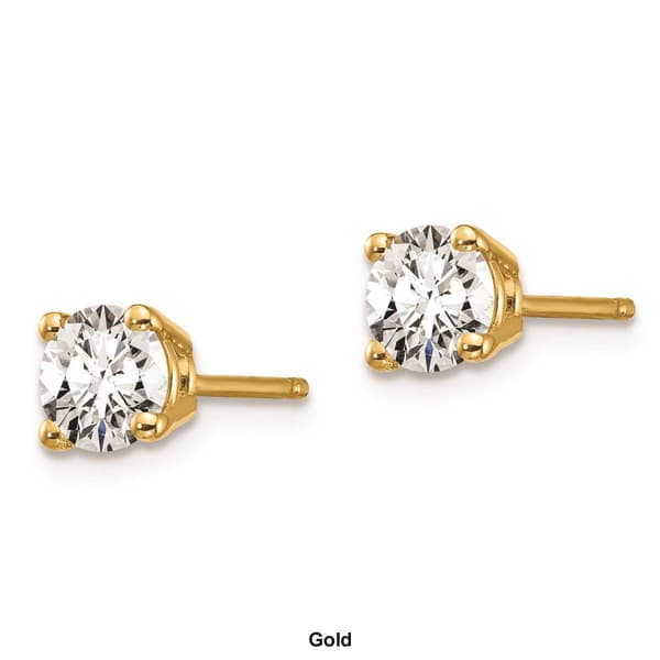 Pure Fire 14kt. Gold 4-Prong 3/4ctw. Diamond Stud Earrings