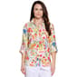 Plus Size Ali Miles Roll Tab Sleeve Picnic Button Front Blouse - image 1