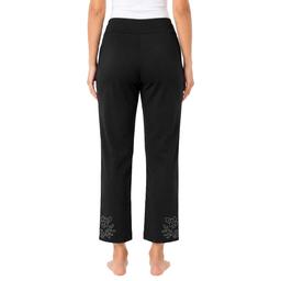 Womens Zac & Rachel Pull On Embellished Hem Pants