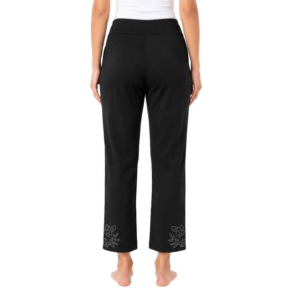 Womens Zac & Rachel Pull On Embellished Hem Pants