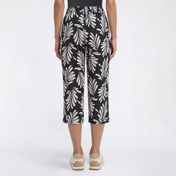 Petite da-sh Linen Drawstring Tie Leaf Capris