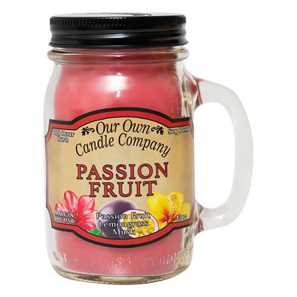 Our Own Candle Company 13oz. Passion Fruit Mason Jar Candle - image 