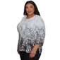 Plus Size Alfred Dunner Classics 3/4 Sleeve Ombre Abstract Blouse - image 3