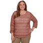 Plus Size Alfred Dunner Union Square Bayadere Stripe Blouse - image 1