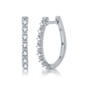 Nova Star® Sterling Silver 1/4ctw  Lab Grown Diamond Hoop Earring - image 2