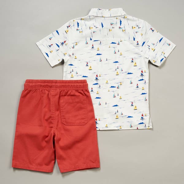 Boys &#40;4-7&#41; Tony Hawk 2pc. Sailboat Button Down & Shorts Set