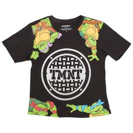 Boys &#40;8-16&#41; Nickelodeon Short Sleeve TMNT Shirt - Black