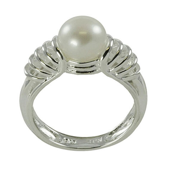 Gemstones Classics&#40;tm&#41; Sterling Silver Freshwater Pearl Ring - image 